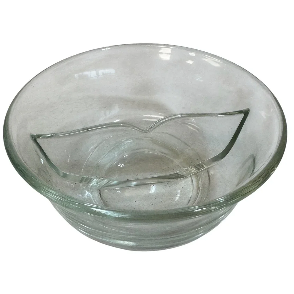 Vintage Clear Glass Divided Serving Dish Candy Nut‎ Bowl Appetizer Condiment